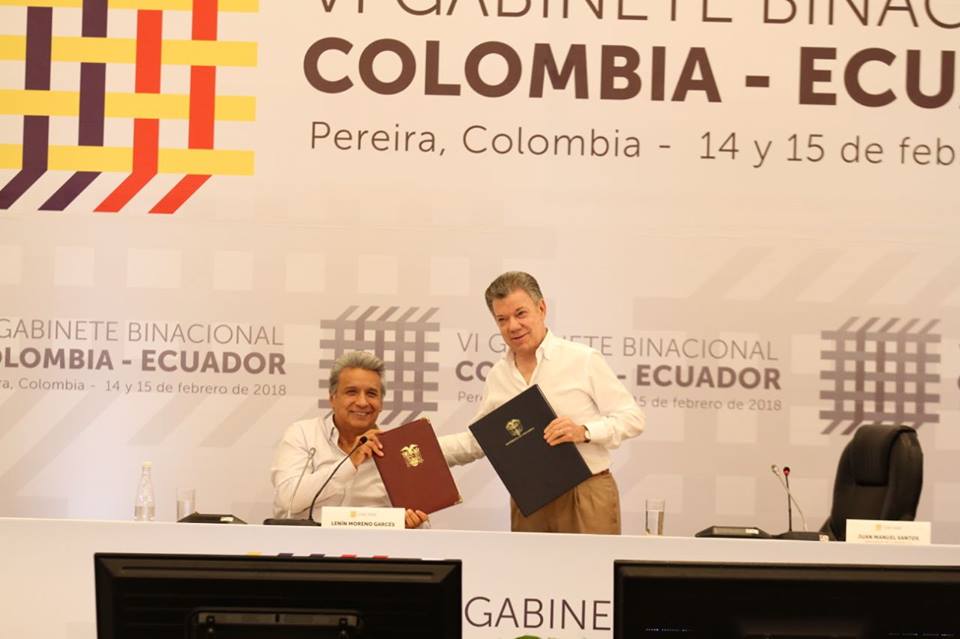 Colombia y Ecuador refuerzan su integración y la labor conjunta en la frontera