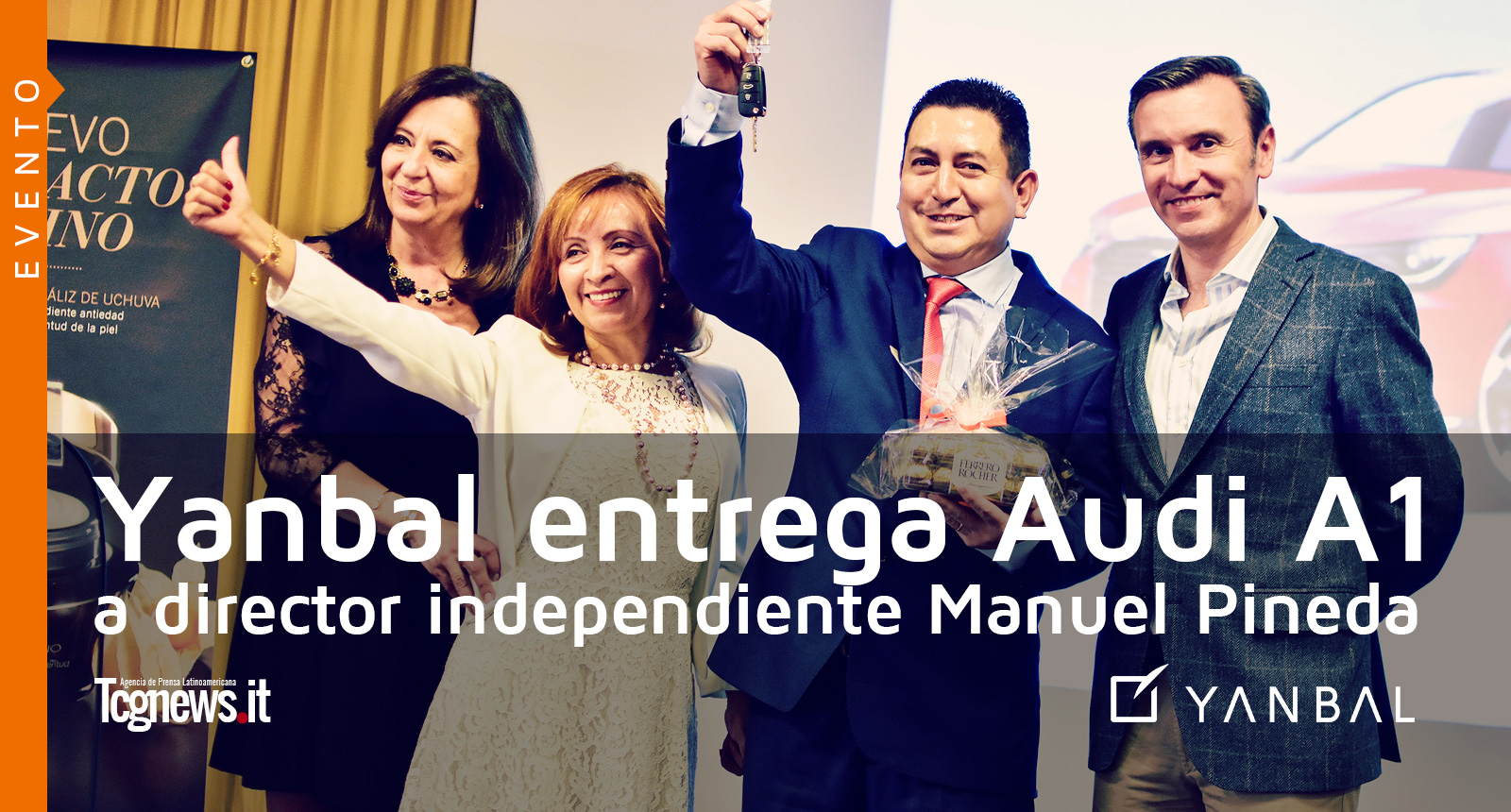 Yanbal entrega Audi A1 a Director Independiente Manuel Pineda