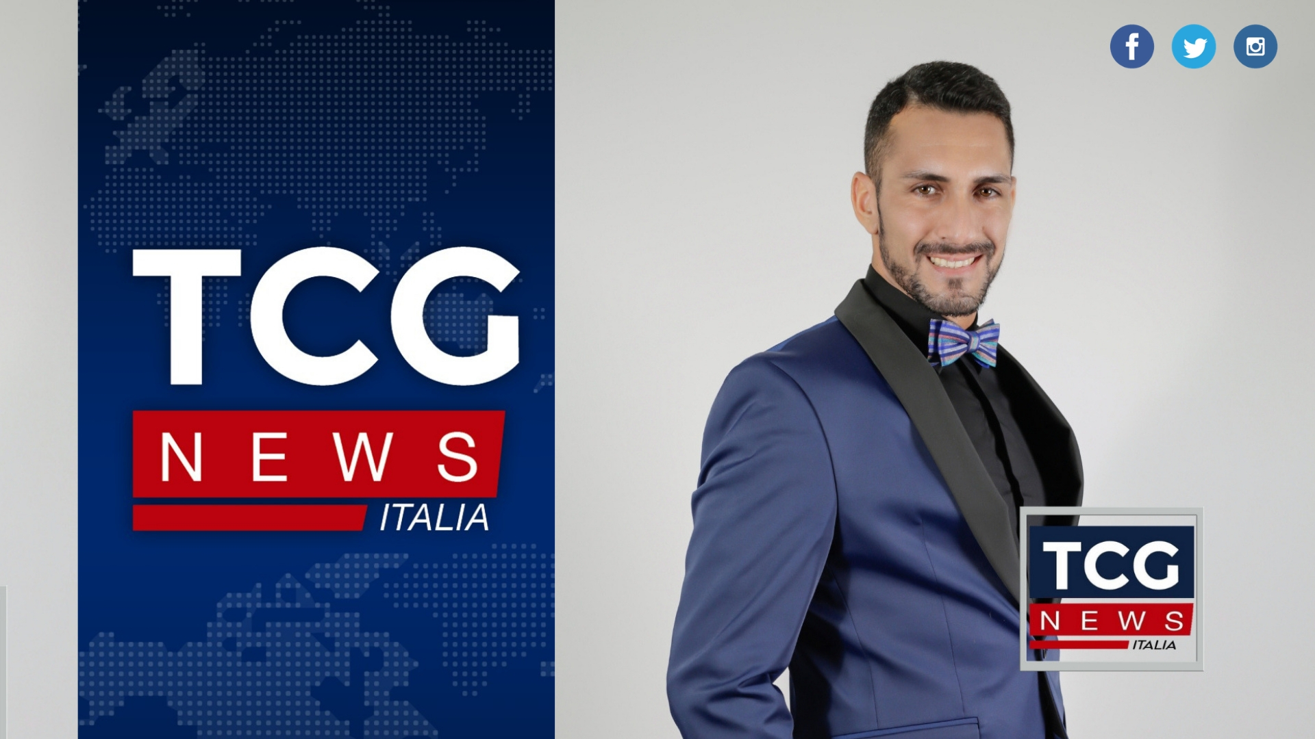 Maikol Fazio, nuovo conduttore di TCG News Italia