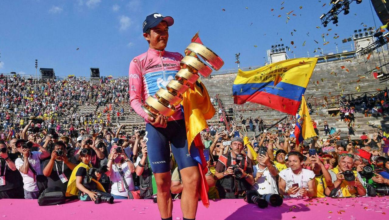 El ecuatoriano Richard Carapaz es campeón del Giro de Italia