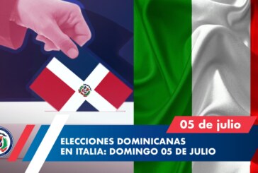 Dominicanos podrán votar en Italia el próximo 5 de julio