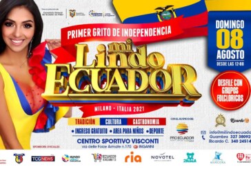 A Milano arriva la prima edizione di “Mi Lindo Ecuador” Domenica 8 agosto 2021