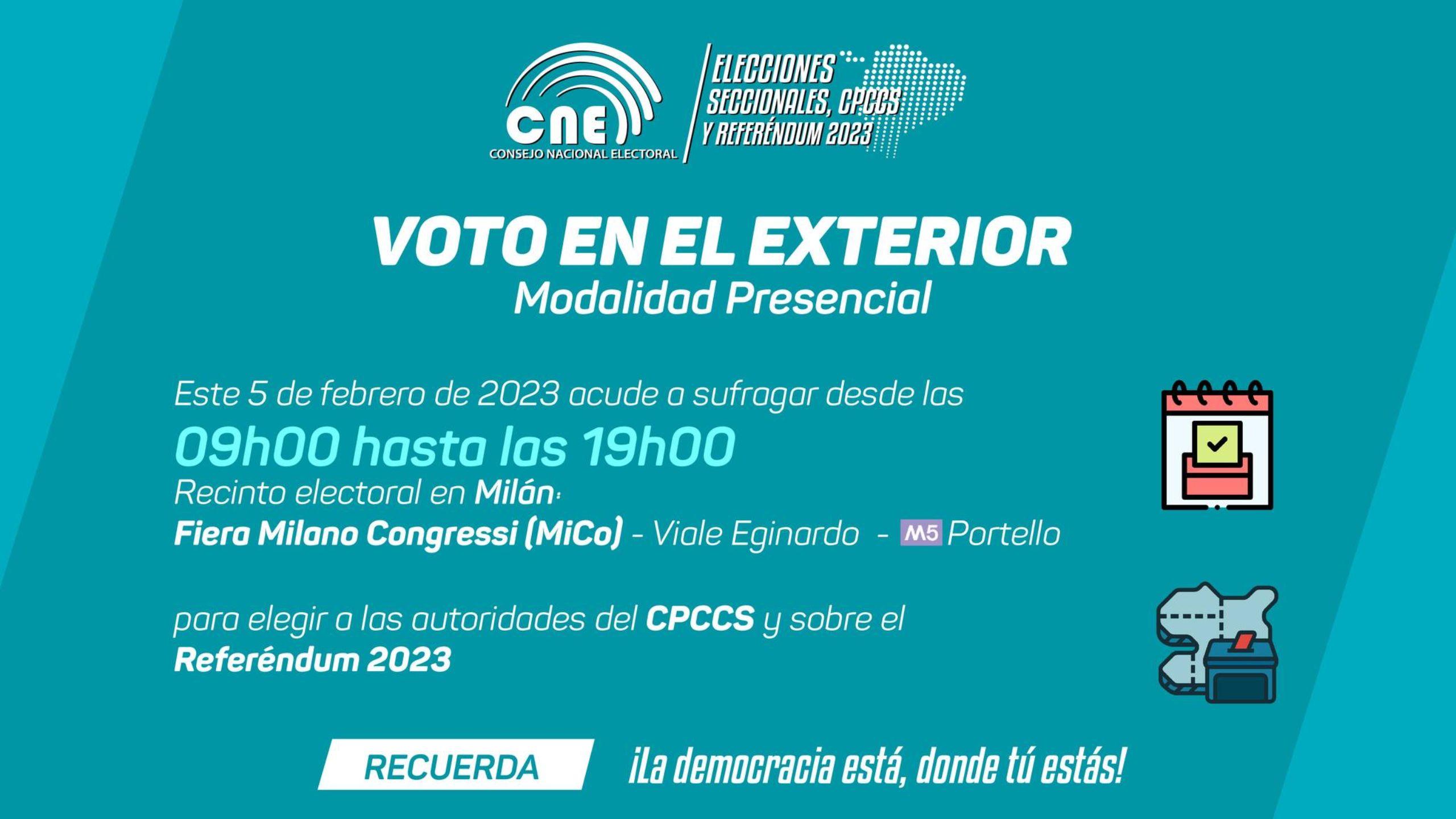 Ecuatorianos en Milán votan este 5 de febrero
