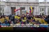 Respaldo del Consulado General del Ecuador en Milán a la Concentración por la Paz en Ecuador