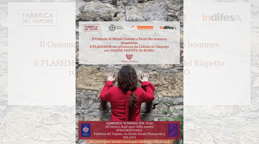 100DonneVestiteDiRosso: Flashmob e Presentazione del Libro a Milano
